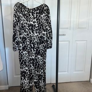 DVF leopard jumpsuit
